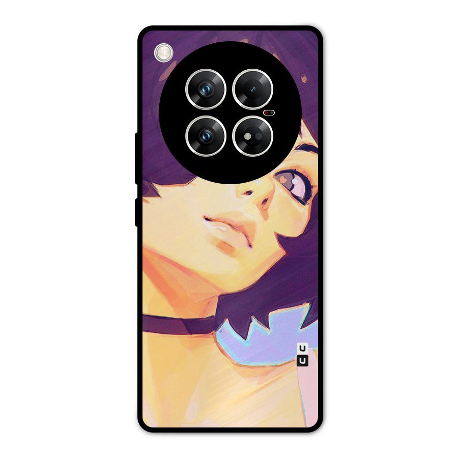 Girl Face Art Metal Back Case for Infinix Zero 40 5G