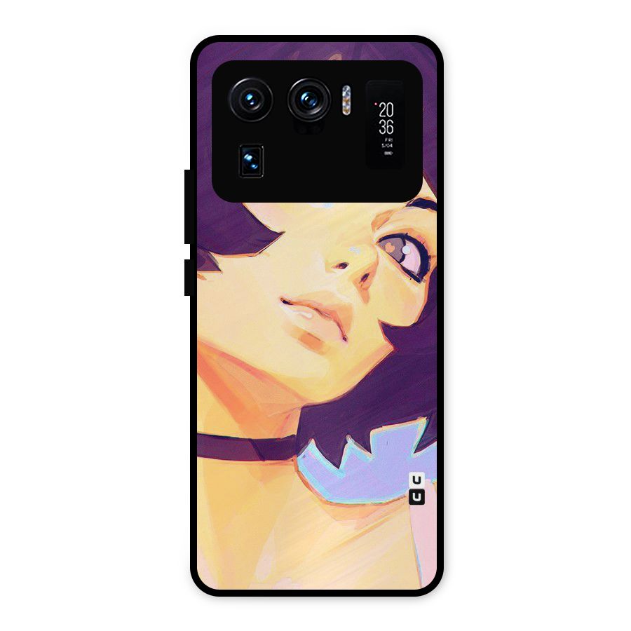 Girl Face Art Metal Back Case for Mi 11 Ultra