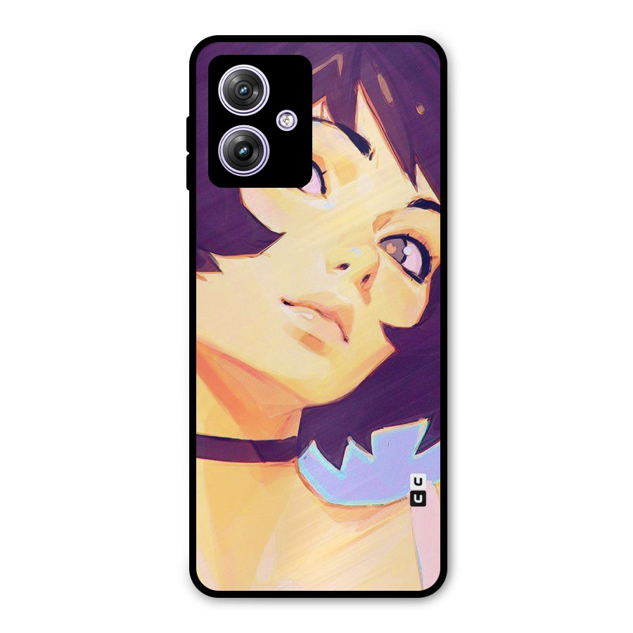 Girl Face Art Metal Back Case for Moto G64