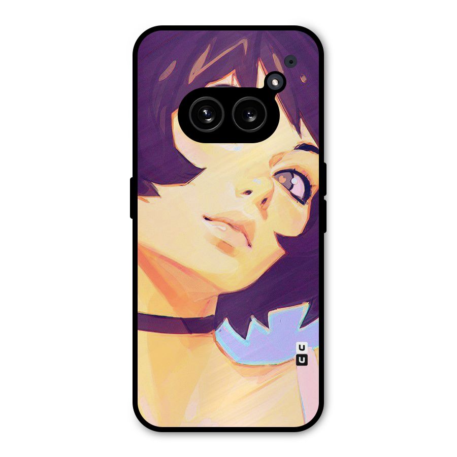 Girl Face Art Metal Back Case for Nothing Phone 2a Plus