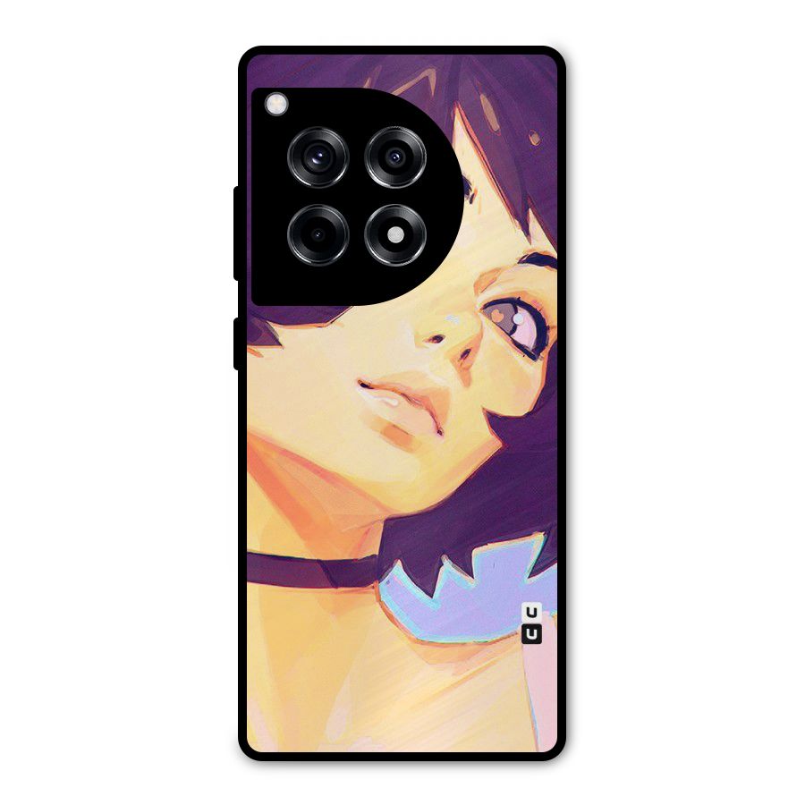 Girl Face Art Metal Back Case for OnePlus 12R