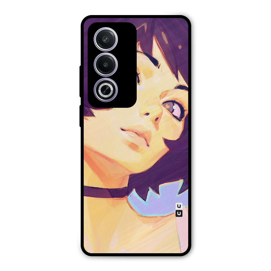 Girl Face Art Metal Back Case for Oppo K12x
