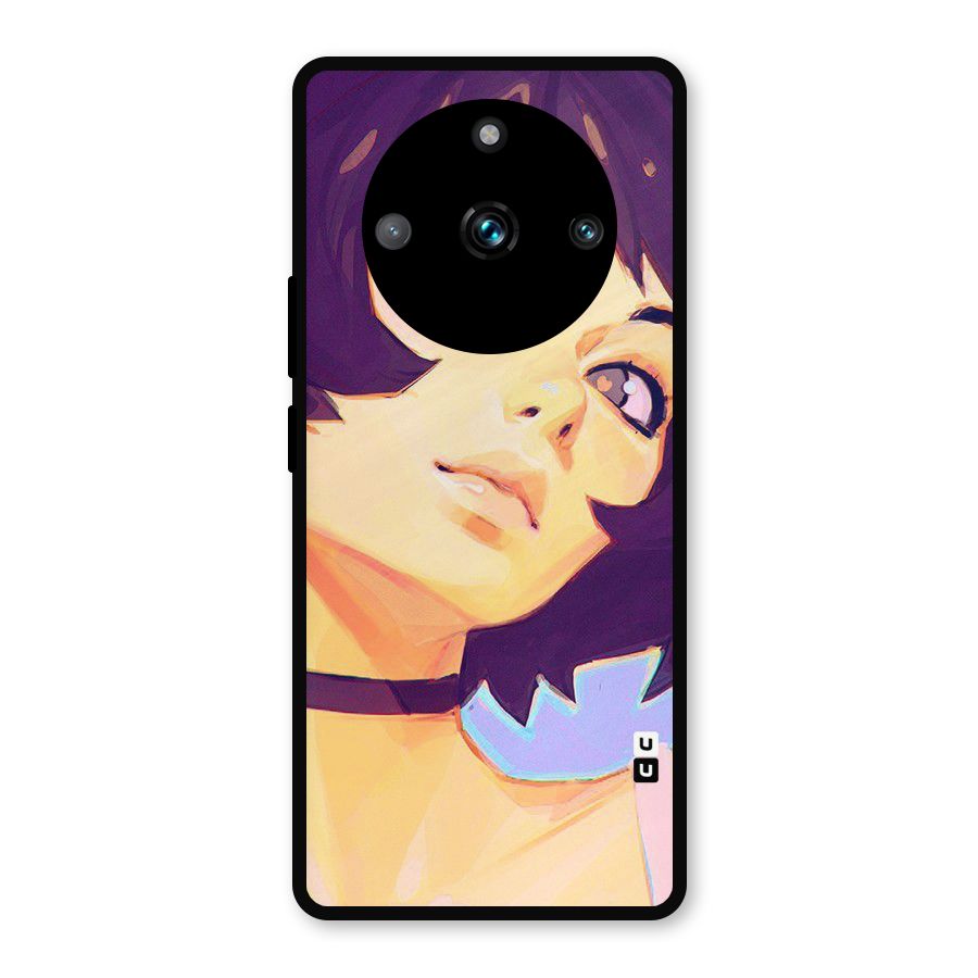 Girl Face Art Metal Back Case for Realme 11 Pro