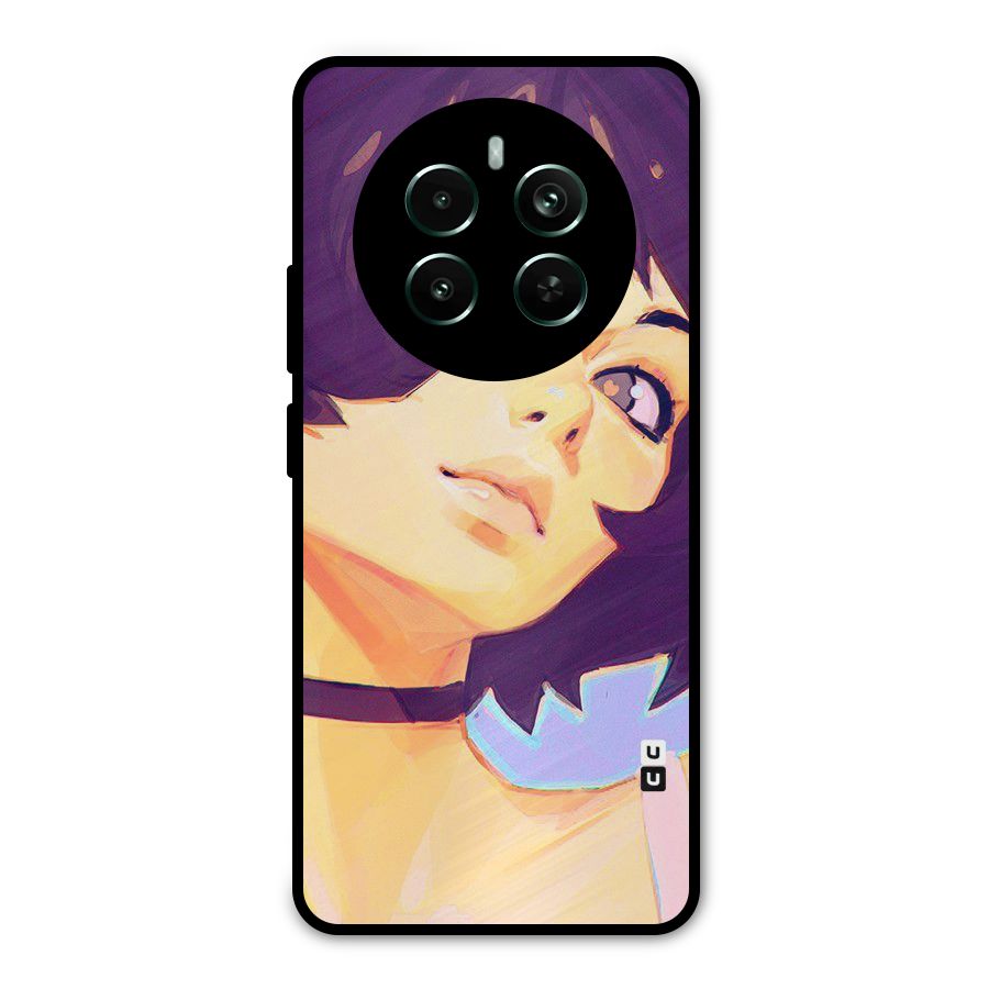 Girl Face Art Metal Back Case for Realme 12 Pro Plus