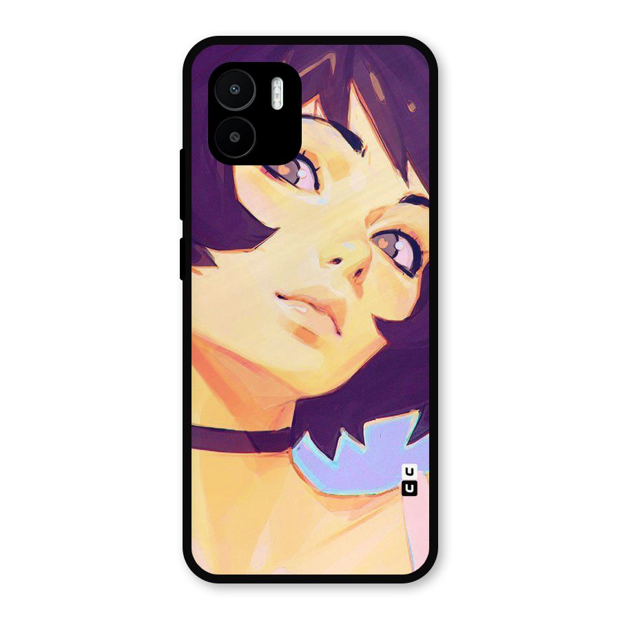 Girl Face Art Metal Back Case for Redmi A2