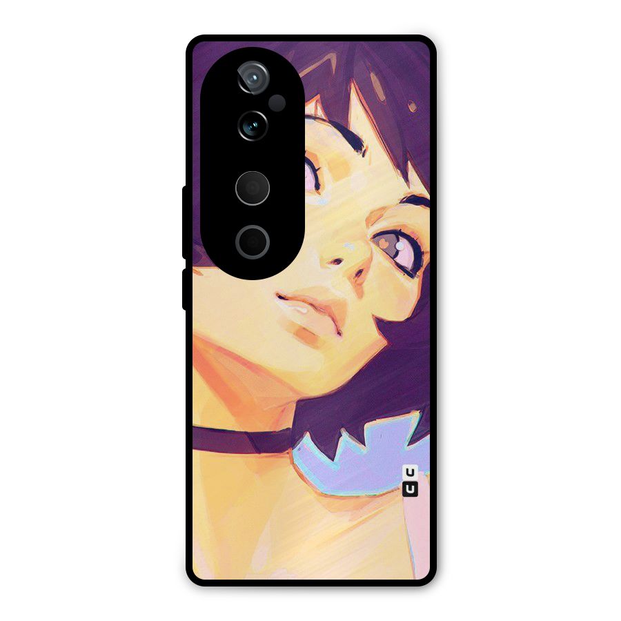 Girl Face Art Metal Back Case for Vivo T3 Ultra