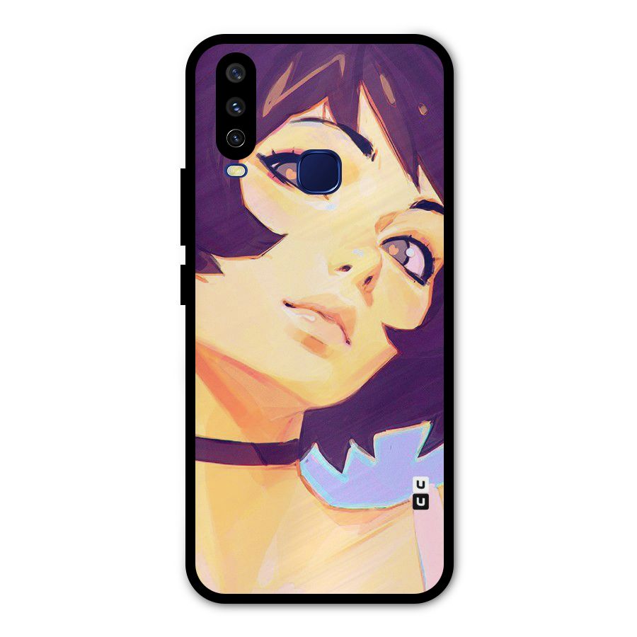 Girl Face Art Metal Back Case for Vivo Y15