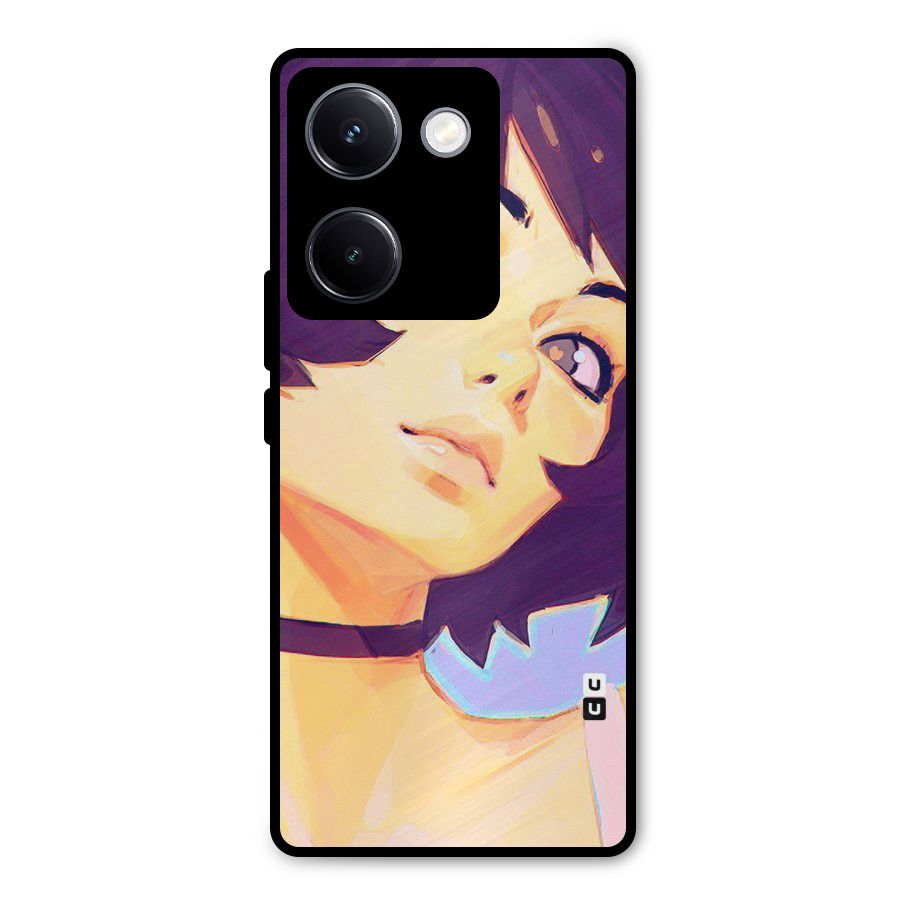 Girl Face Art Metal Back Case for Vivo Y300 Plus