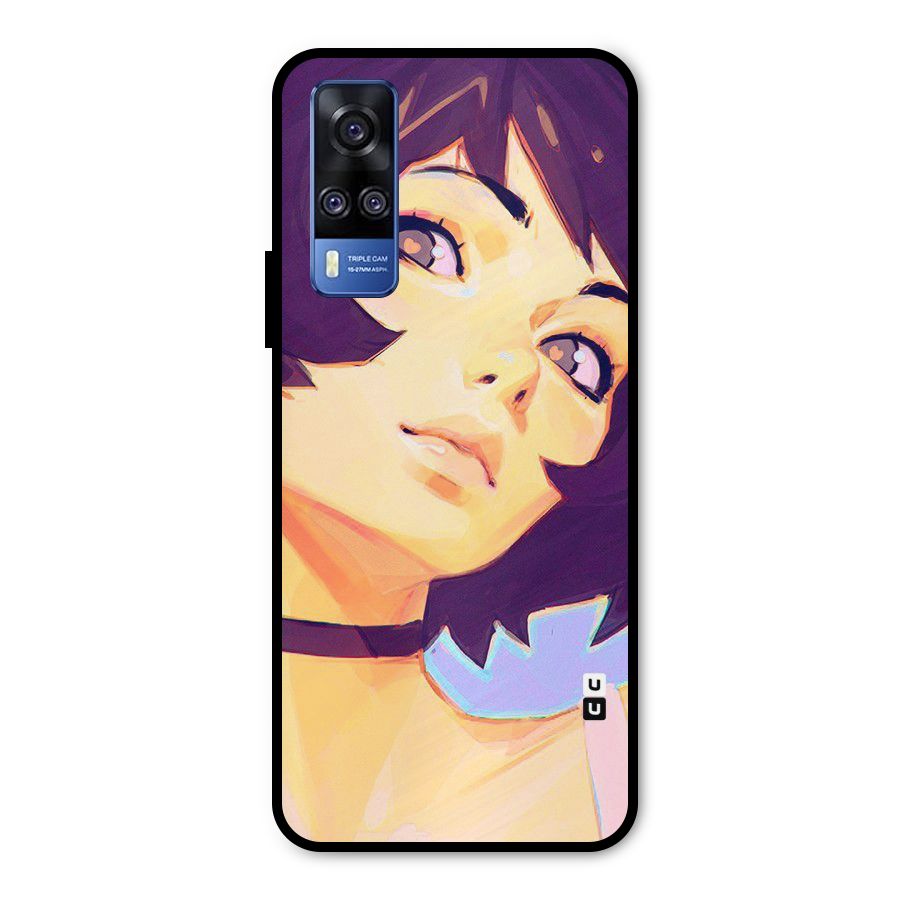 Girl Face Art Metal Back Case for Vivo Y31