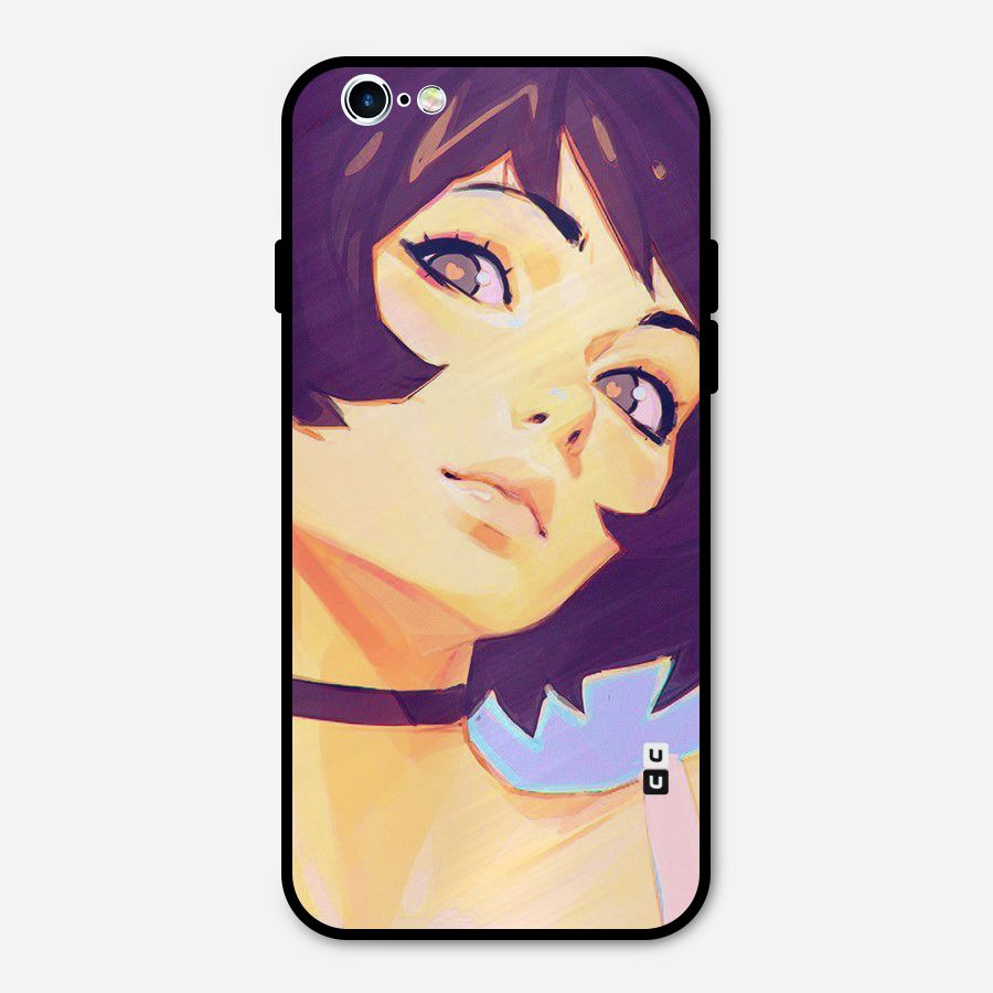 Girl Face Art Metal Back Case for iPhone 6 6s