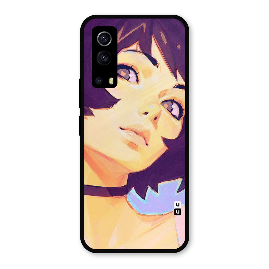 Girl Face Art Metal Back Case for iQOO Z3