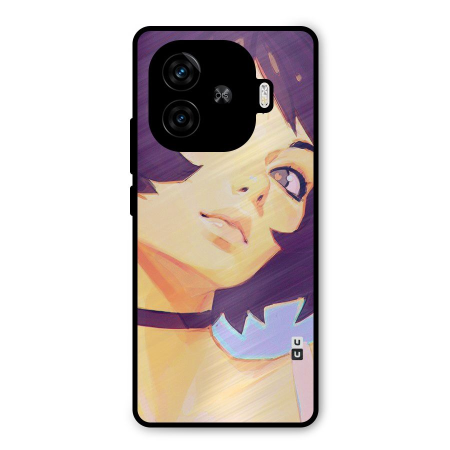 Girl Face Art Metal Back Case for iQOO Z9 Turbo