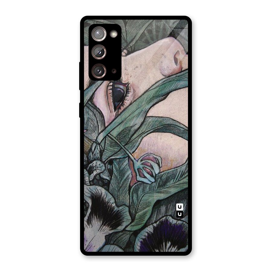 Girl Grass Art Glass Back Case for Galaxy Note 20