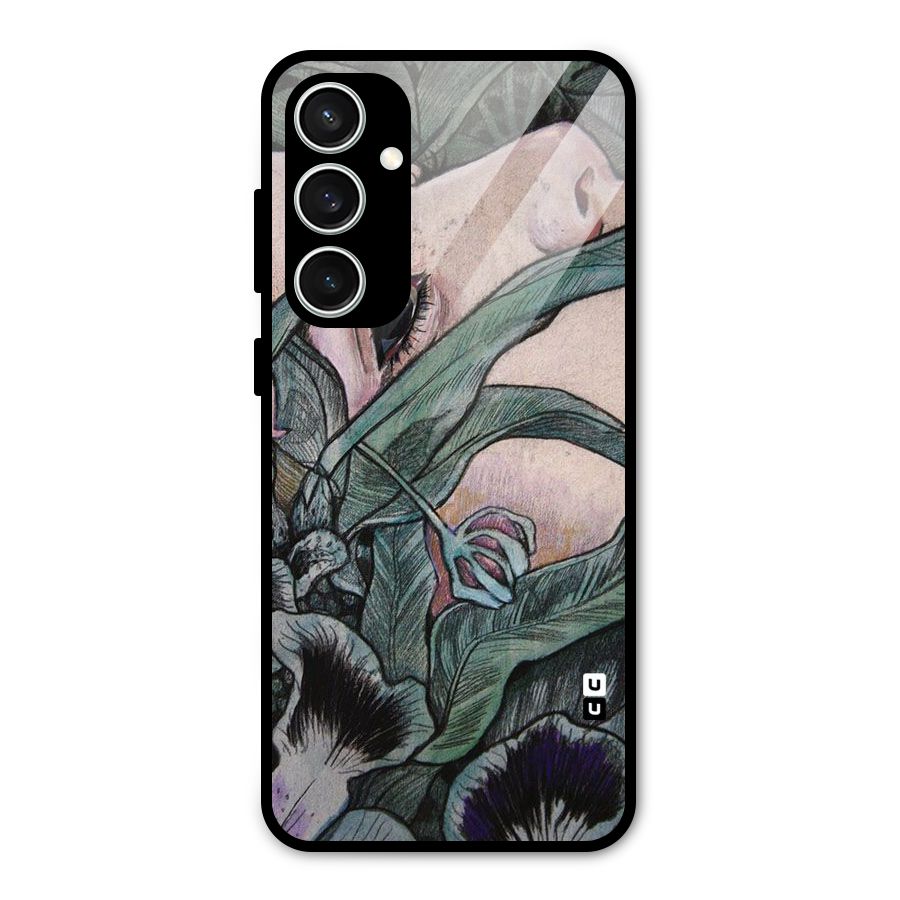 Girl Grass Art Glass Back Case for Galaxy S23 FE