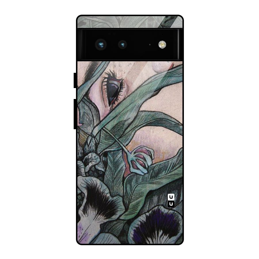 Girl Grass Art Glass Back Case for Google Pixel 6