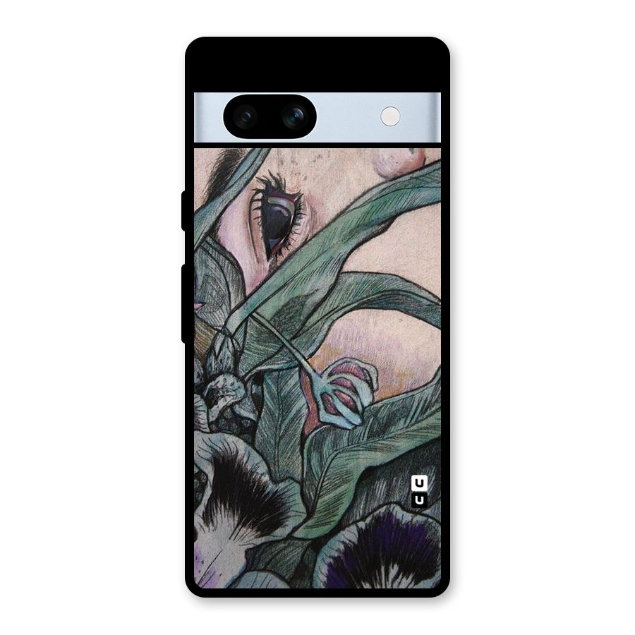 Girl Grass Art Glass Back Case for Google Pixel 7a