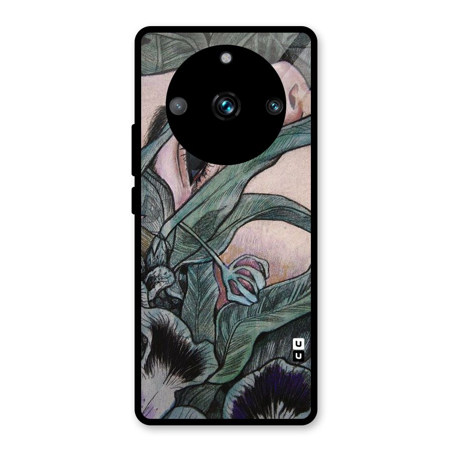 Girl Grass Art Glass Back Case for Realme 11 Pro Plus