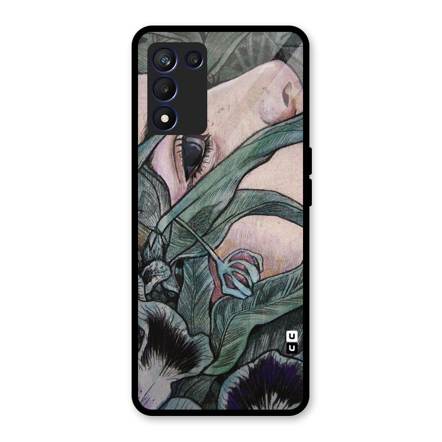 Girl Grass Art Glass Back Case for Realme 9 5G Speed