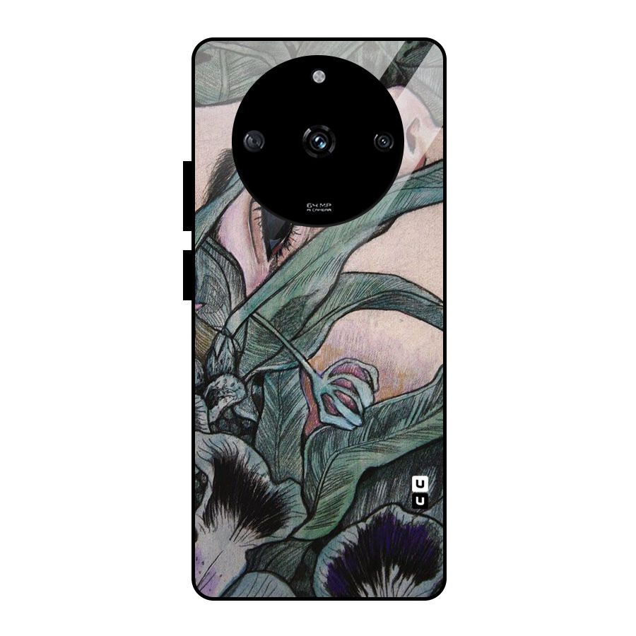 Girl Grass Art Glass Back Case for Realme Narzo 60 5G