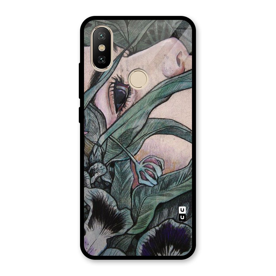 Girl Grass Art Glass Back Case for Redmi A2
