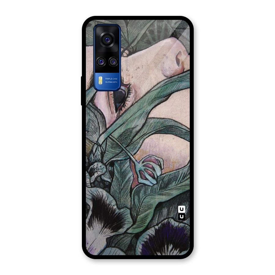 Girl Grass Art Glass Back Case for Vivo Y31