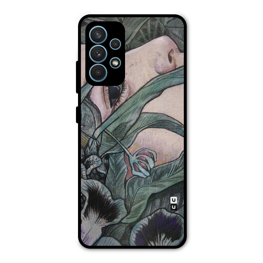 Girl Grass Art Metal Back Case for Galaxy A32
