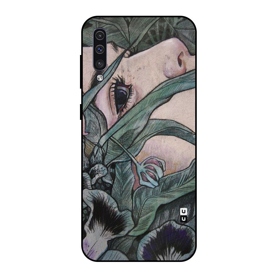 Girl Grass Art Metal Back Case for Galaxy A50s