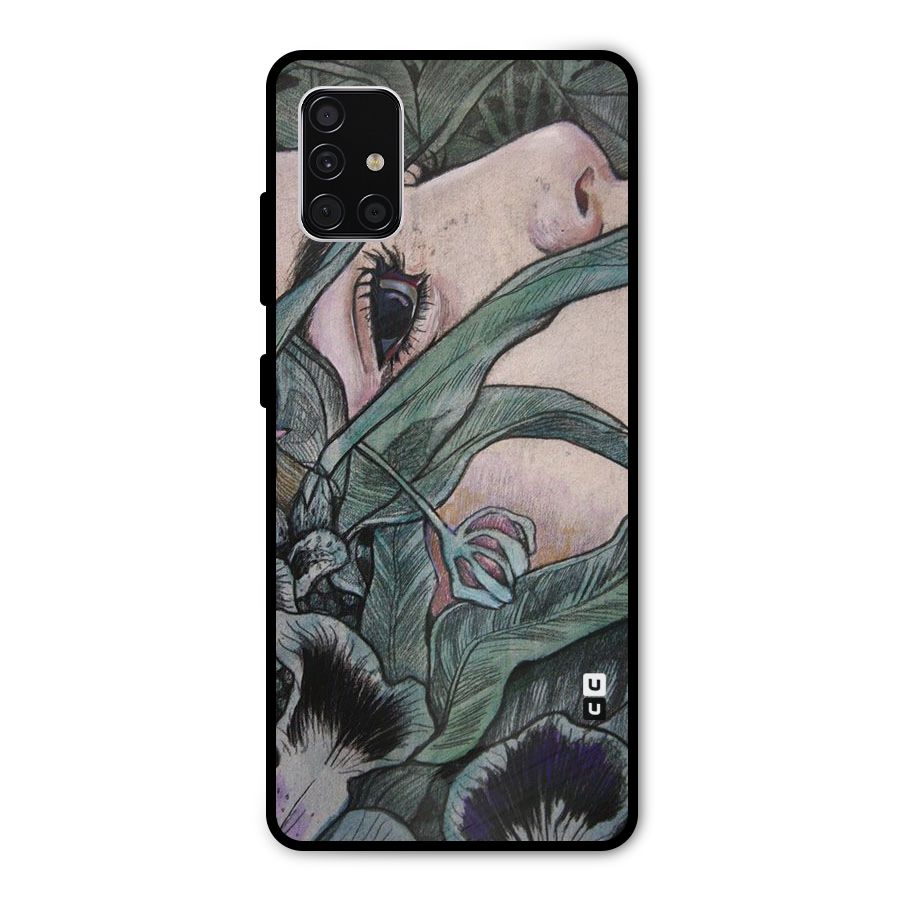Girl Grass Art Metal Back Case for Galaxy A51
