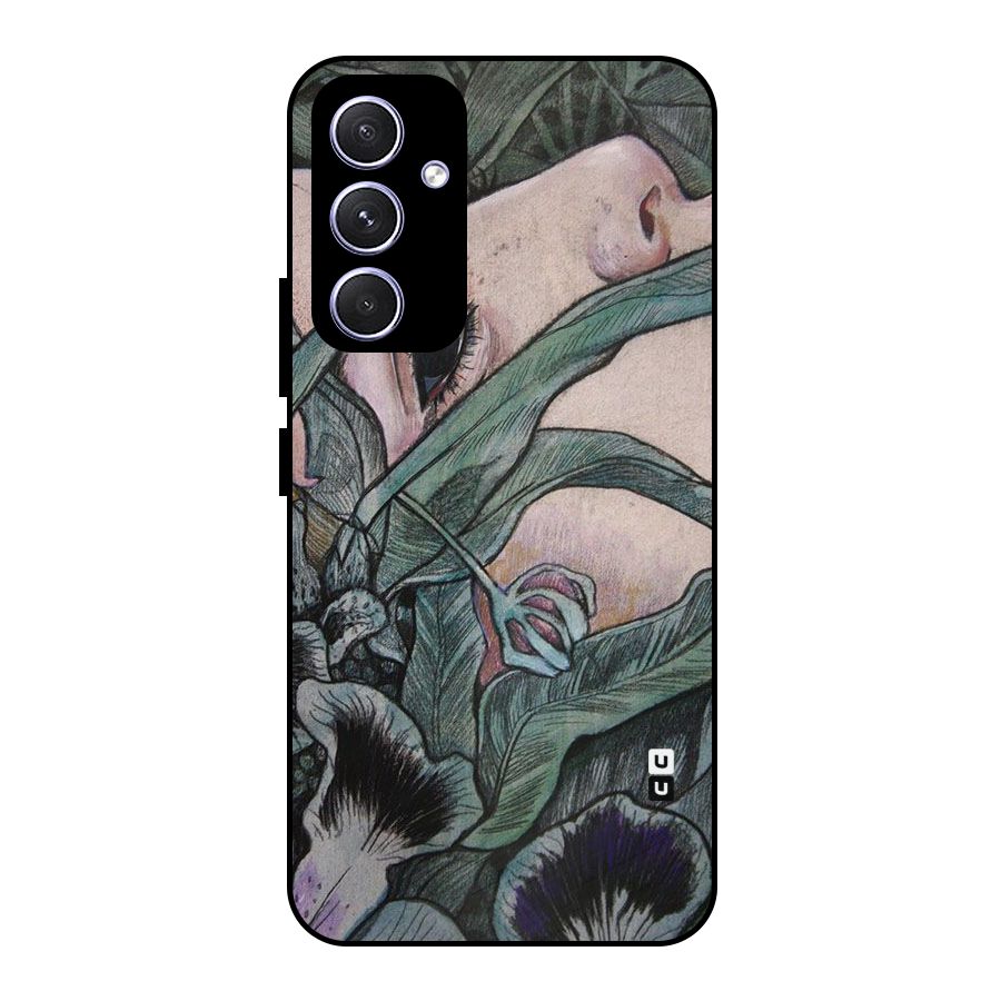 Girl Grass Art Metal Back Case for Galaxy A54