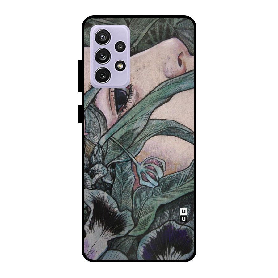 Girl Grass Art Metal Back Case for Galaxy A72