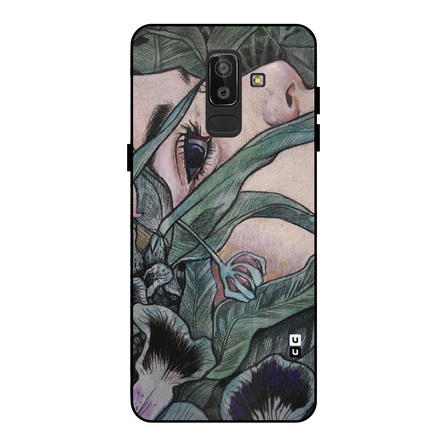 Girl Grass Art Metal Back Case for Galaxy J8