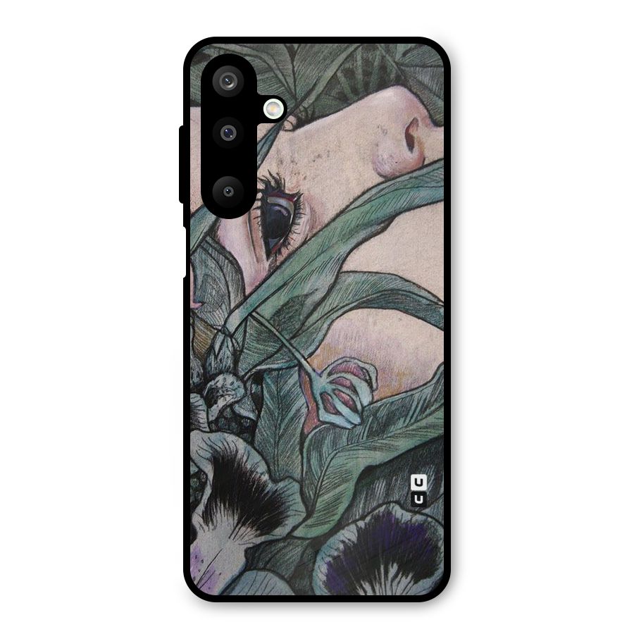 Girl Grass Art Metal Back Case for Galaxy M16