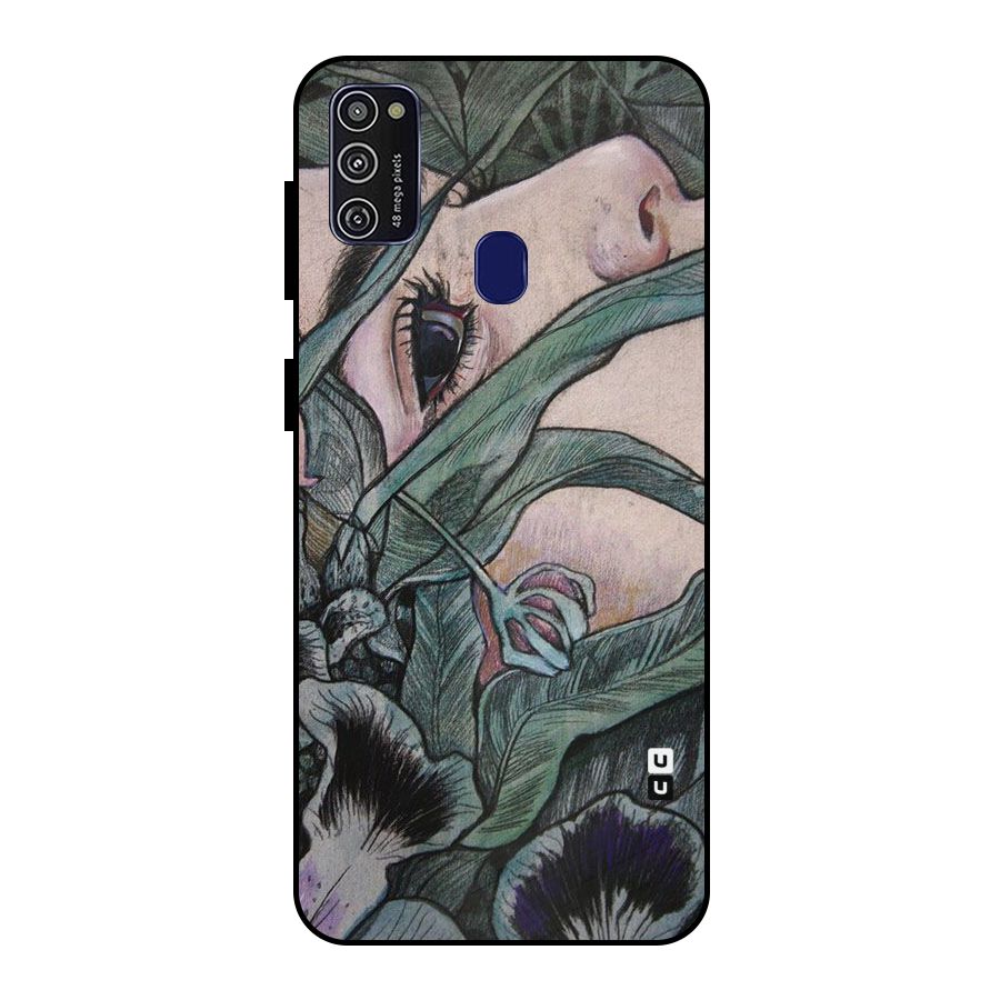 Girl Grass Art Metal Back Case for Galaxy M21