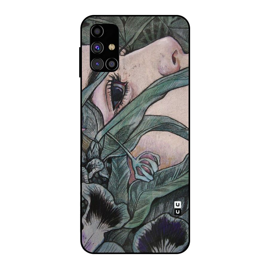 Girl Grass Art Metal Back Case for Galaxy M31s