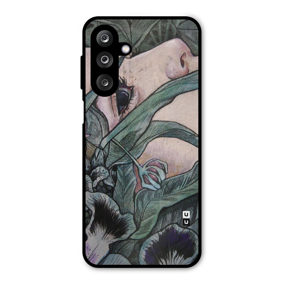 Girl Grass Art Metal Back Case for Galaxy M36