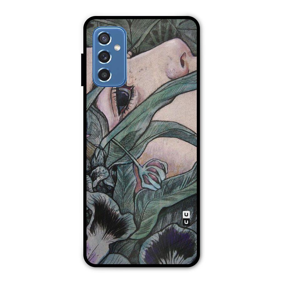 Girl Grass Art Metal Back Case for Galaxy M52 5G