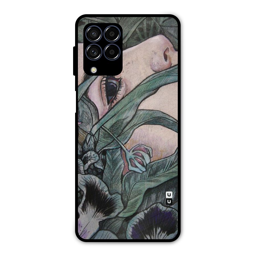 Girl Grass Art Metal Back Case for Galaxy M53 5G