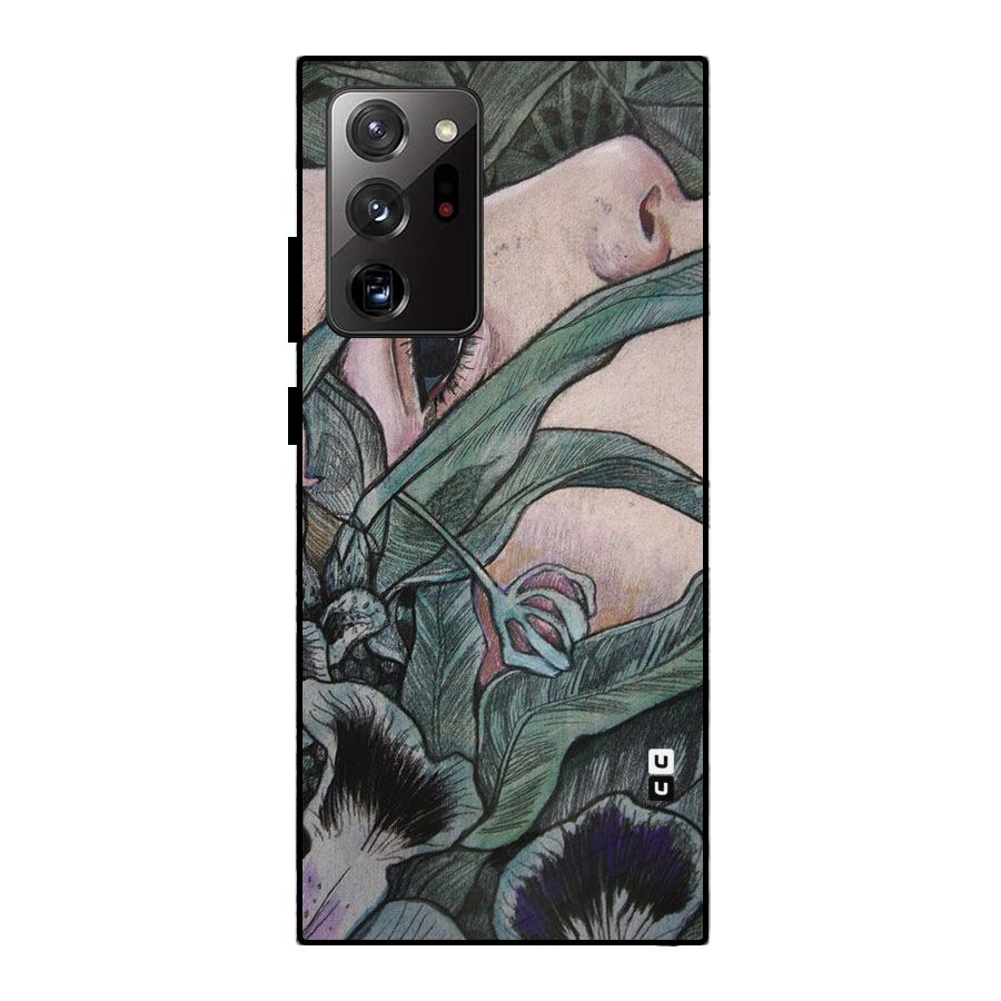 Girl Grass Art Metal Back Case for Galaxy Note 20 Ultra