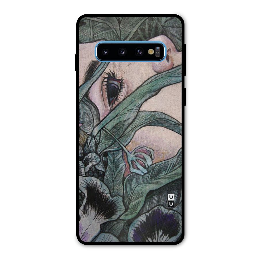 Girl Grass Art Metal Back Case for Galaxy S10