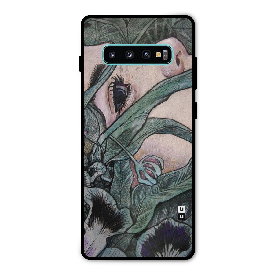Girl Grass Art Metal Back Case for Galaxy S10 Plus