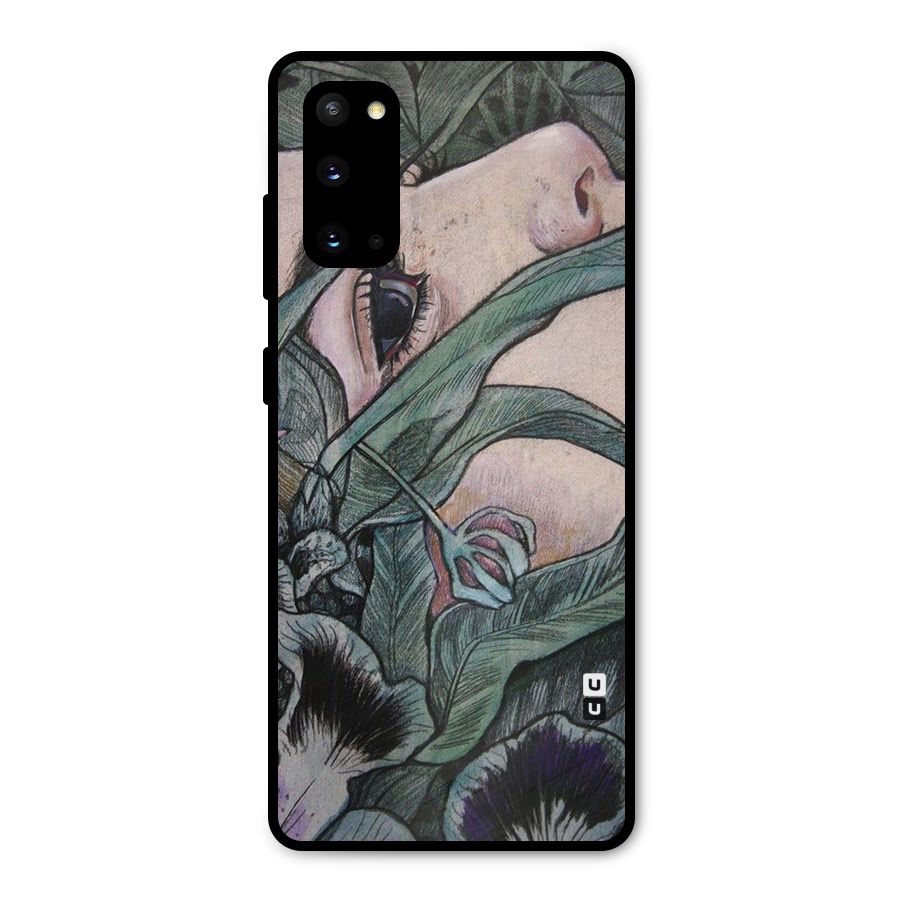 Girl Grass Art Metal Back Case for Galaxy S20