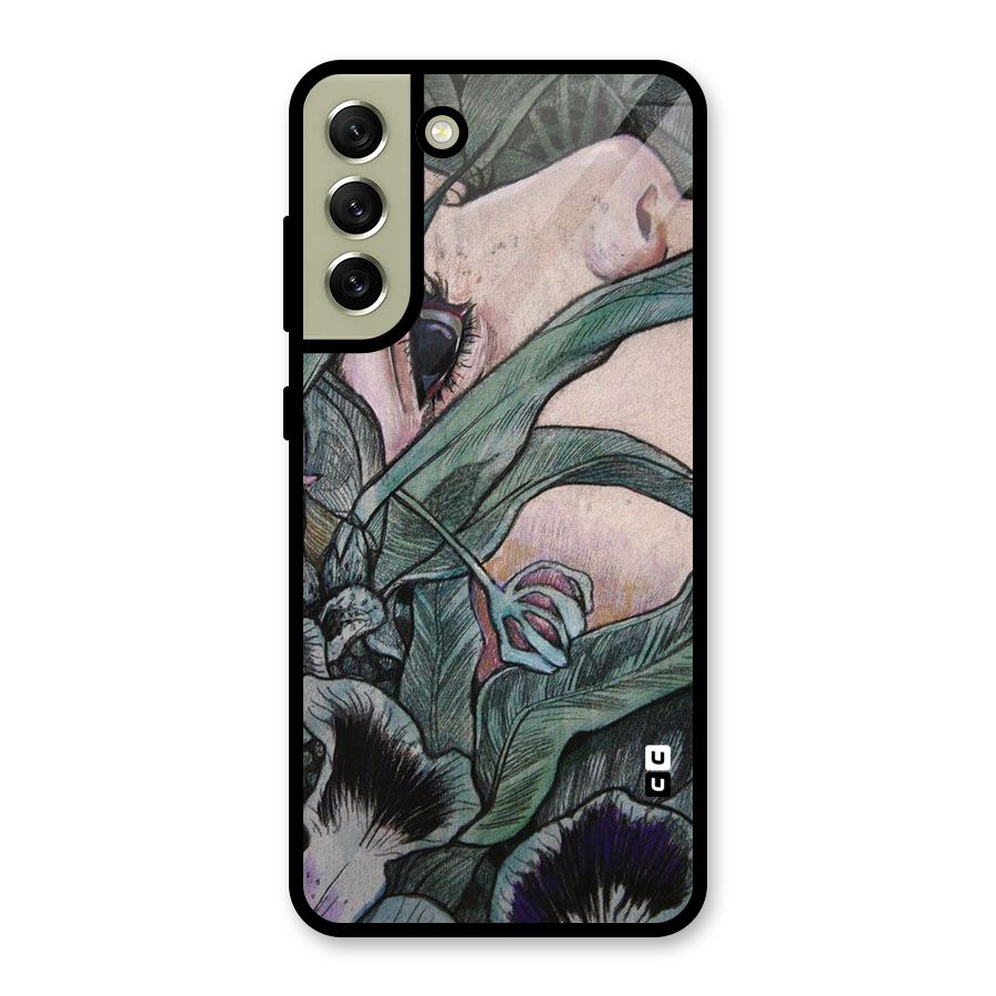 Girl Grass Art Metal Back Case for Galaxy S21 FE 5G (2023)