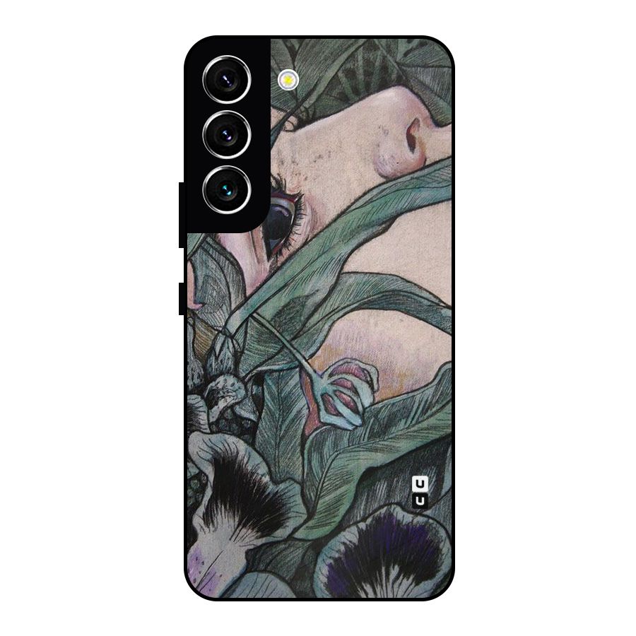 Girl Grass Art Metal Back Case for Galaxy S22 5G
