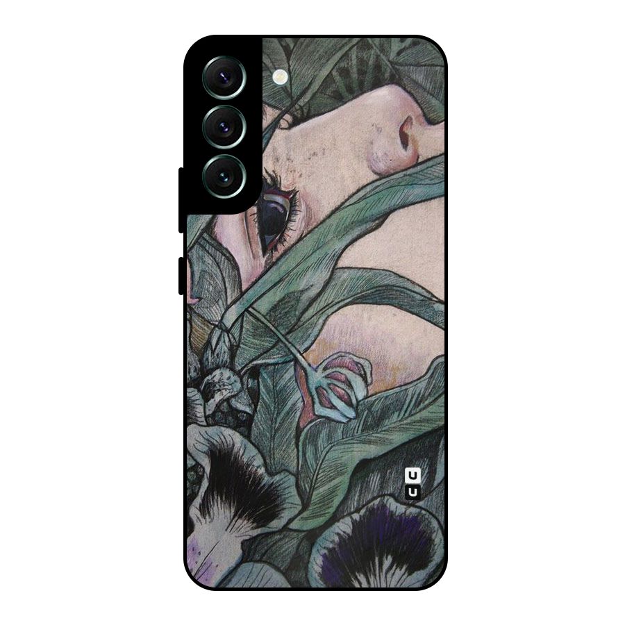Girl Grass Art Metal Back Case for Galaxy S22 Plus 5G