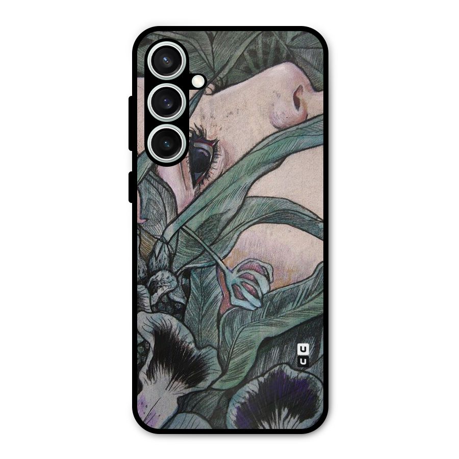 Girl Grass Art Metal Back Case for Galaxy S23 FE