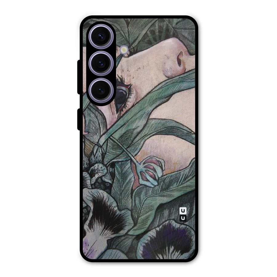 Girl Grass Art Metal Back Case for Galaxy S24