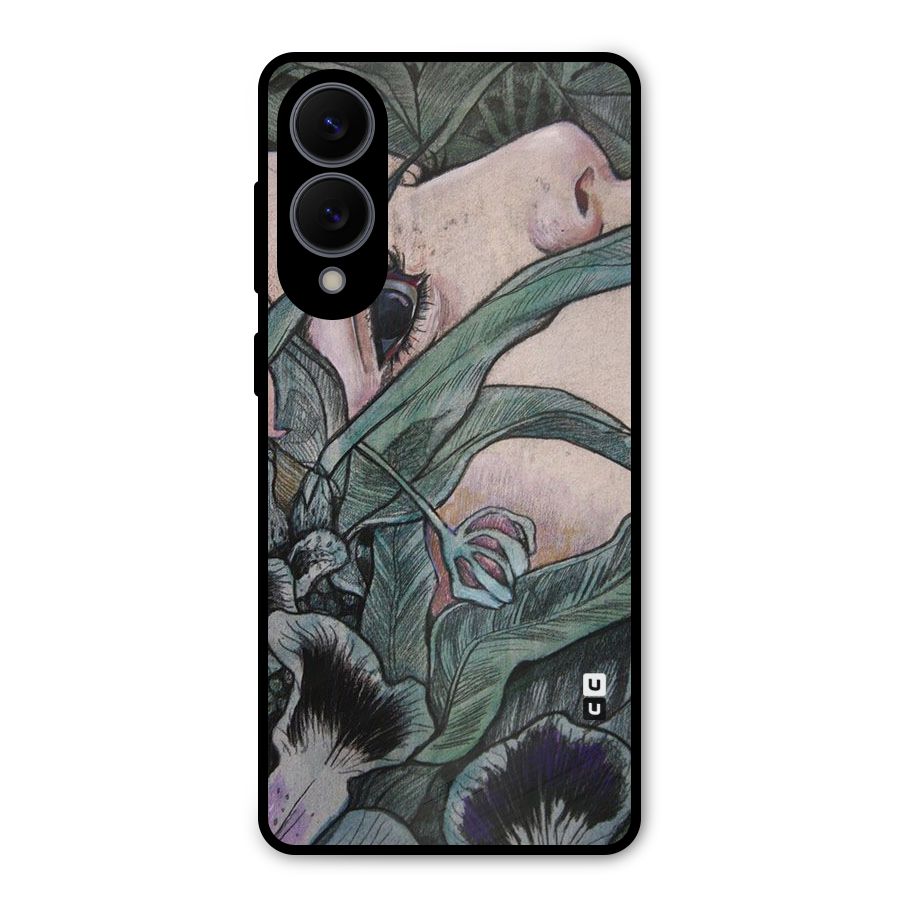 Girl Grass Art Metal Back Case for Galaxy S25 Edge