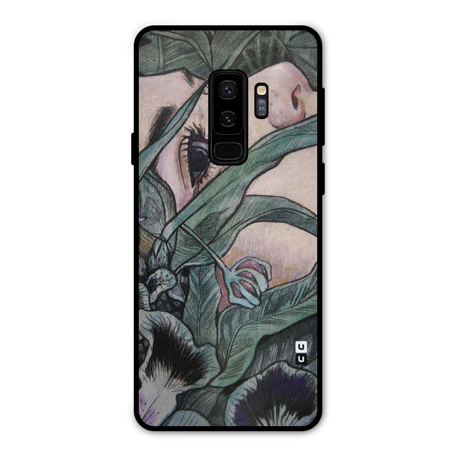 Girl Grass Art Metal Back Case for Galaxy S9 Plus