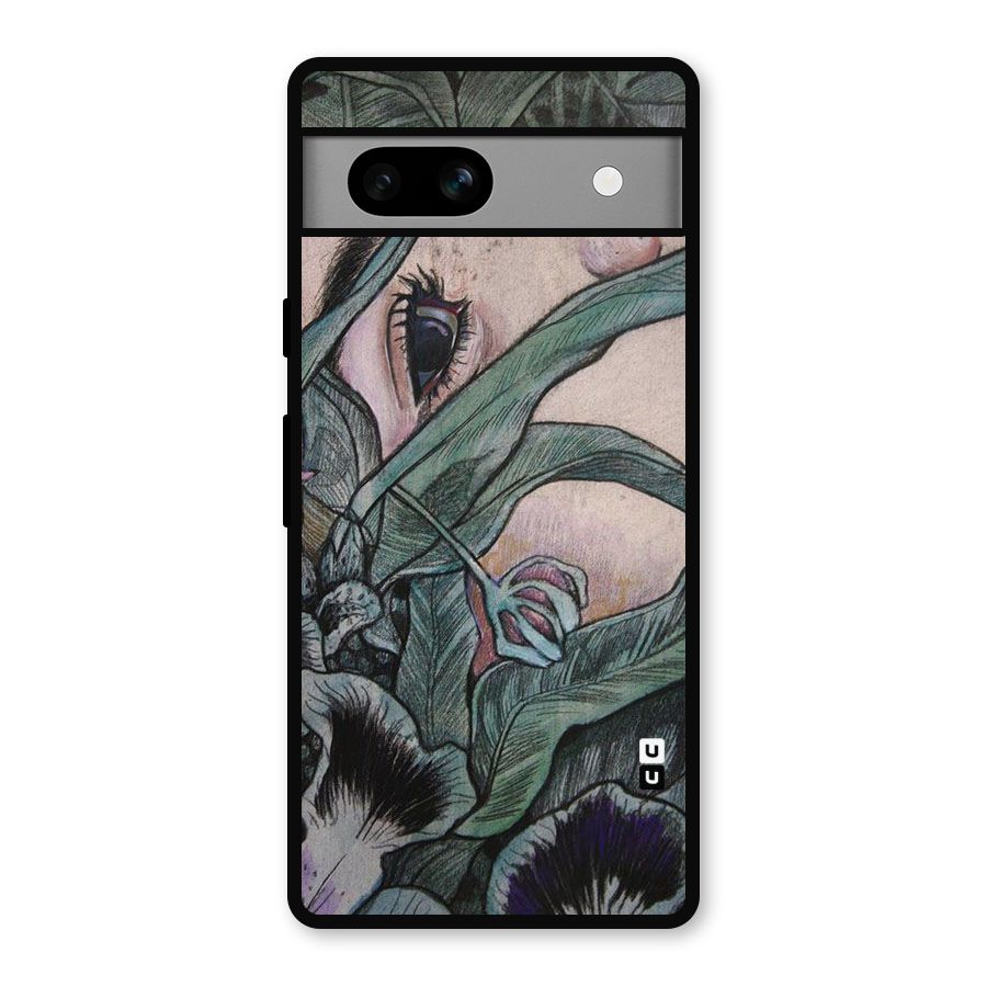 Girl Grass Art Metal Back Case for Google Pixel 7a
