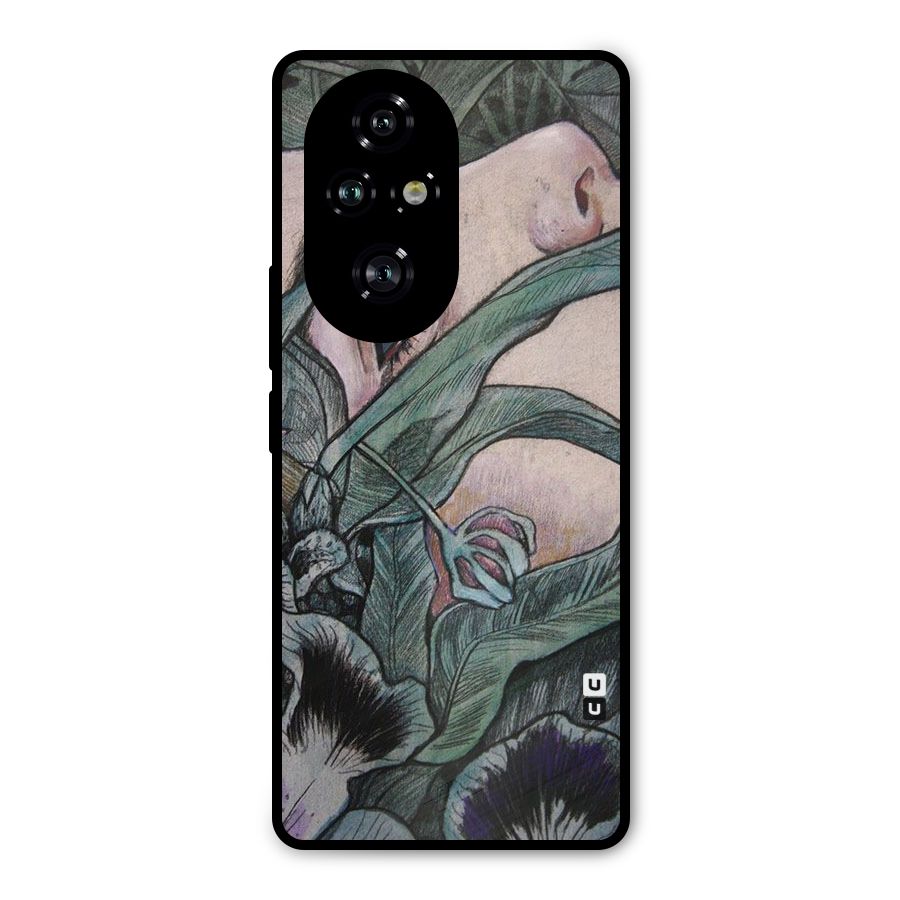 Girl Grass Art Metal Back Case for Honor 200 Pro